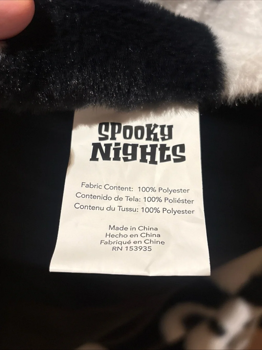 Ghost Halloween Faux Fur Throw Blanket 50” X 60”  Black/ White NEW